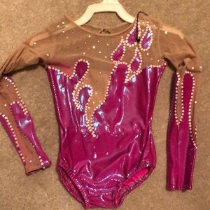 Gymnastic competition leotard custom made
